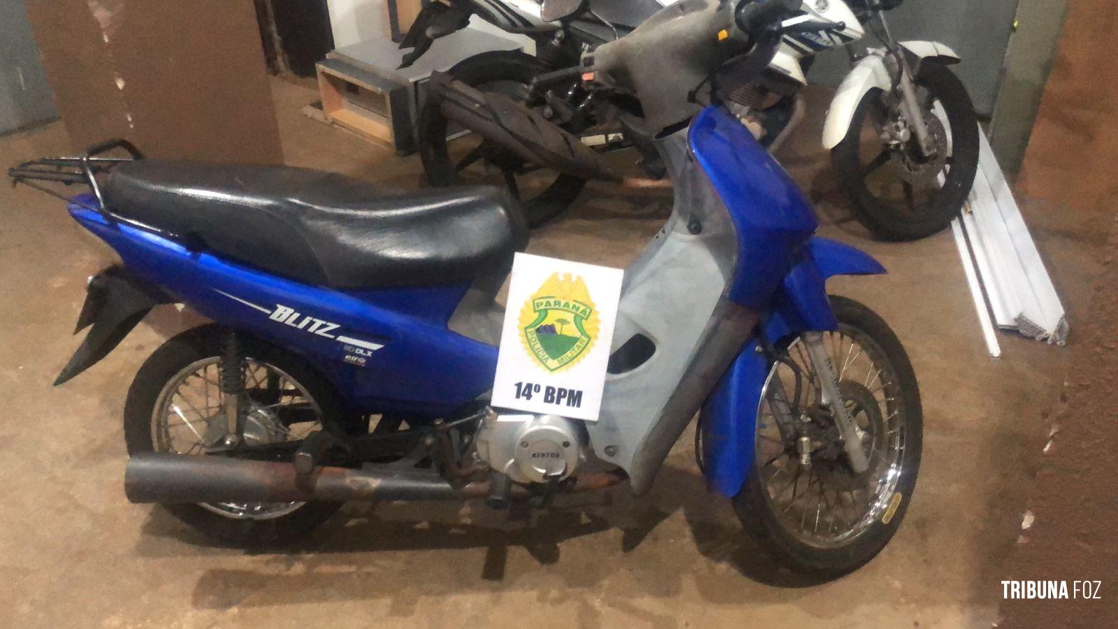 Polícia Militar recupera motocicleta furtada em Santa Terezinha de Itaipu