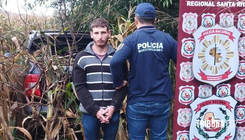 Policia Nacional do Paraguai prende jovem com caminhonete roubada