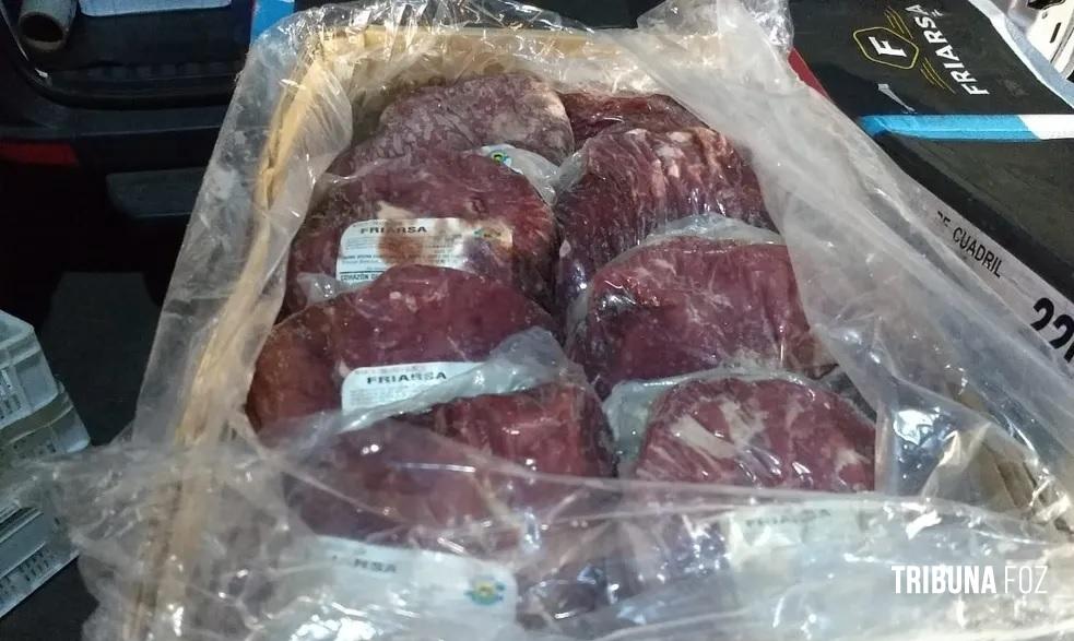 Receita Federal apreende uma tonelada de picanha, alcatra e bife ancho contrabandeada em Foz do Iguaçu