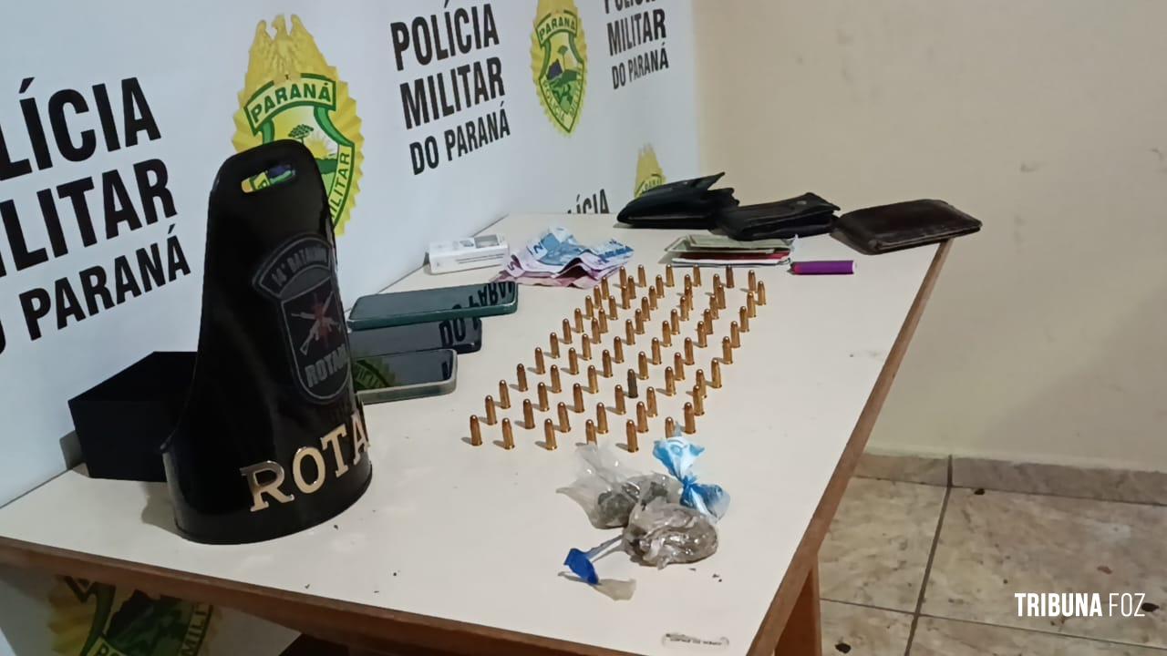 ROTAM prende três pessoas com drogas e munições após abordagem no Bairro Morumbi