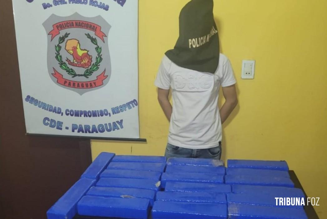 Adolescente de 15 anos é apreendido com 20 tabletes de maconha em Ciudad Del Este