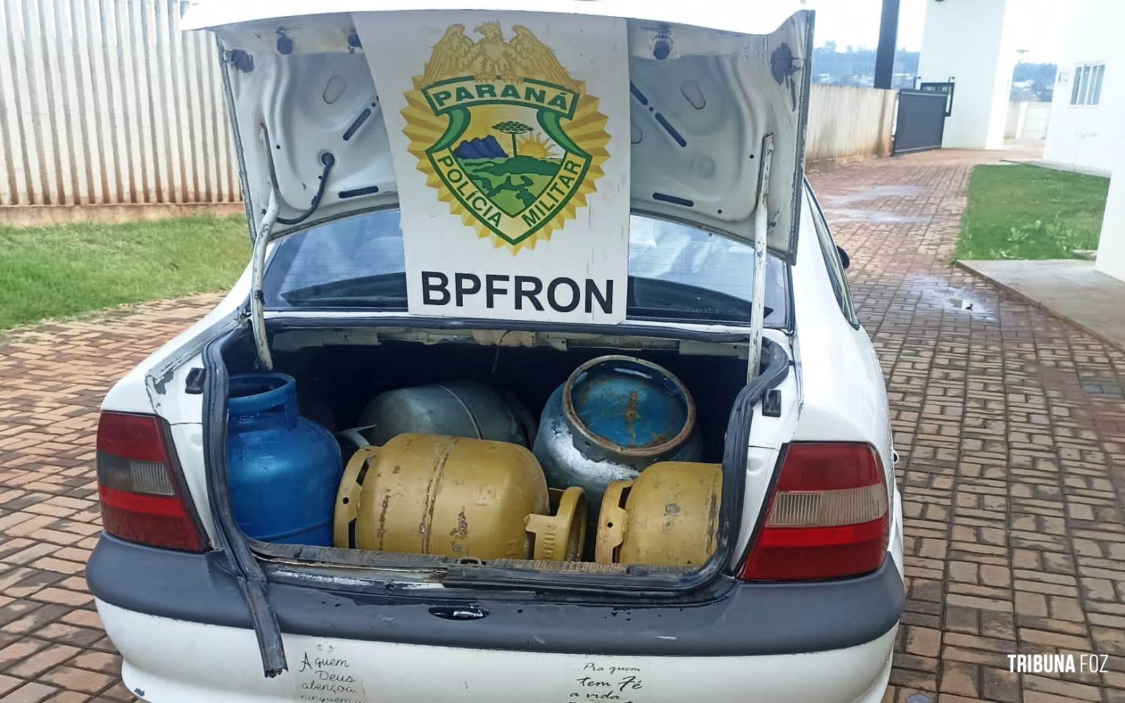 BPFRON apreende veiculo que contrabandeava gás de cozinha na fronteira com a Argentina