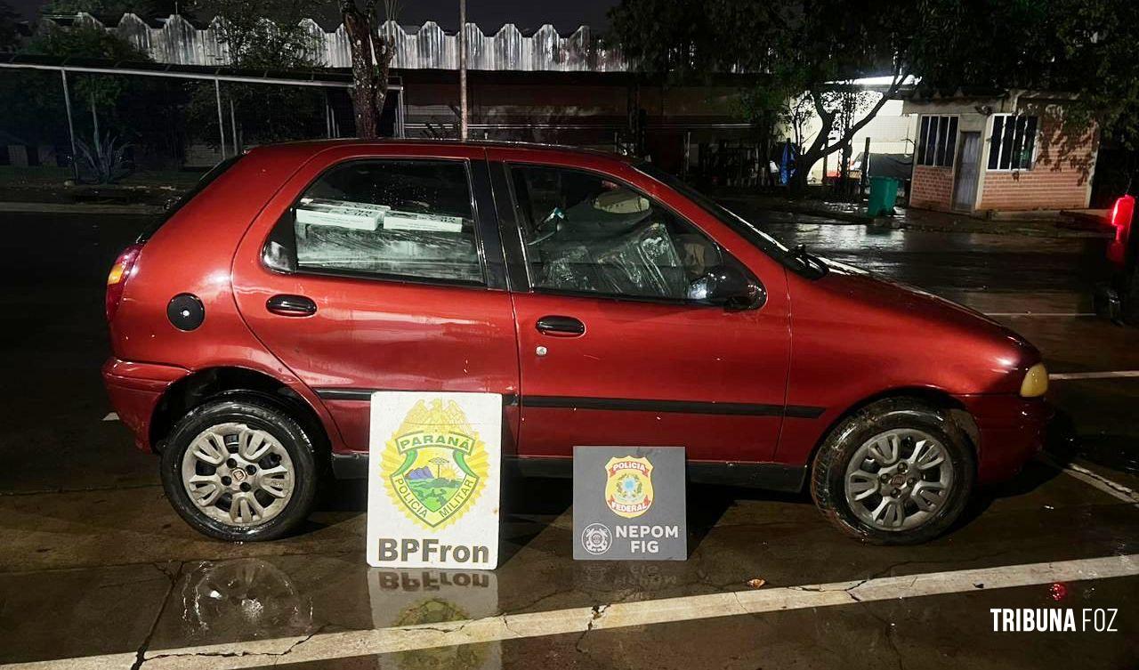 BPFRON, PF e PC apreendem veículo carregado de cigarros em Itaipulândia