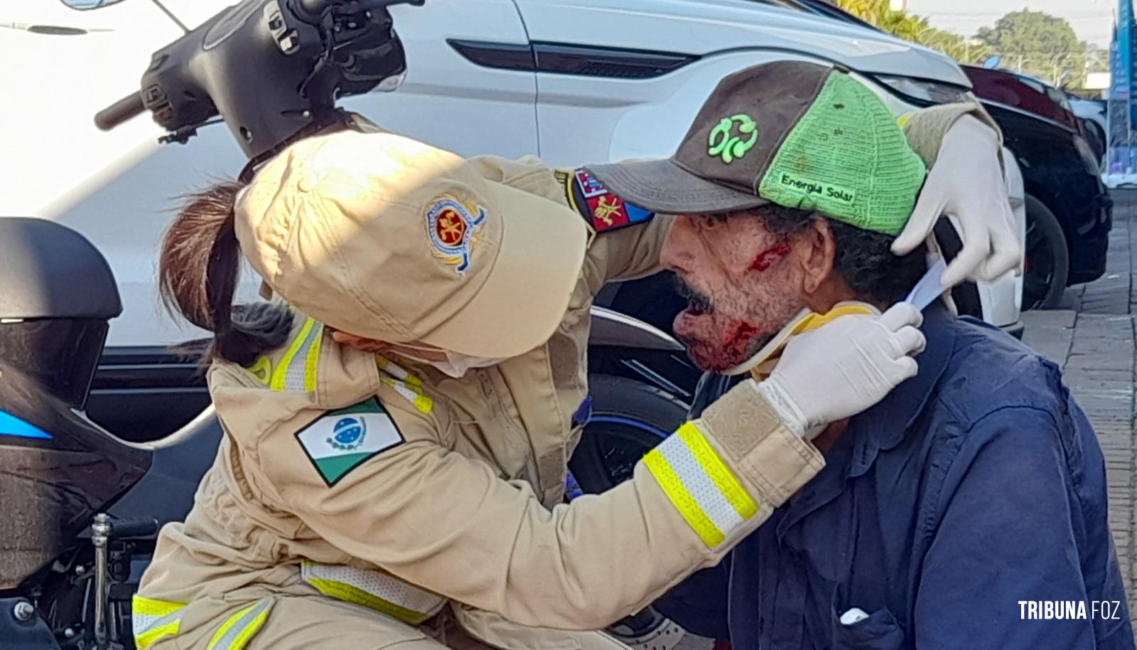 Ciclista colide contra veículo no Porto Meira