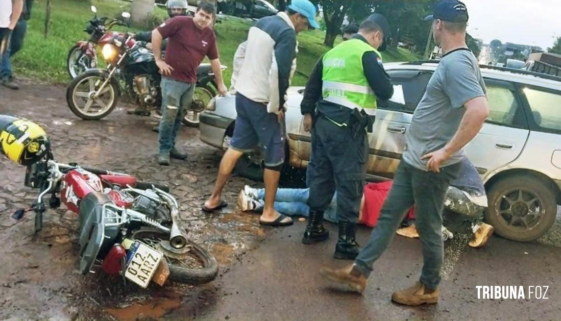 Menor de idade fica ferido após colisão em Santa Rita, no Paraguai