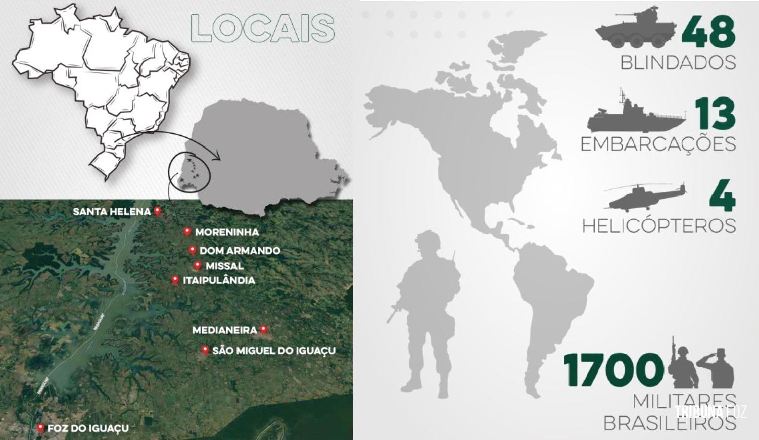 Operação Paraná III vai mobilizar dois mil militares de 16 países no oeste do Paraná