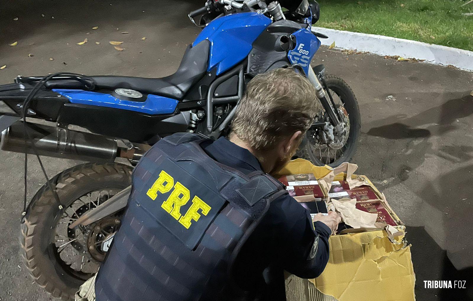 PRF prende motociclista que tentou fugir em meio a uma plantação em Santa Terezinha de Itaipu