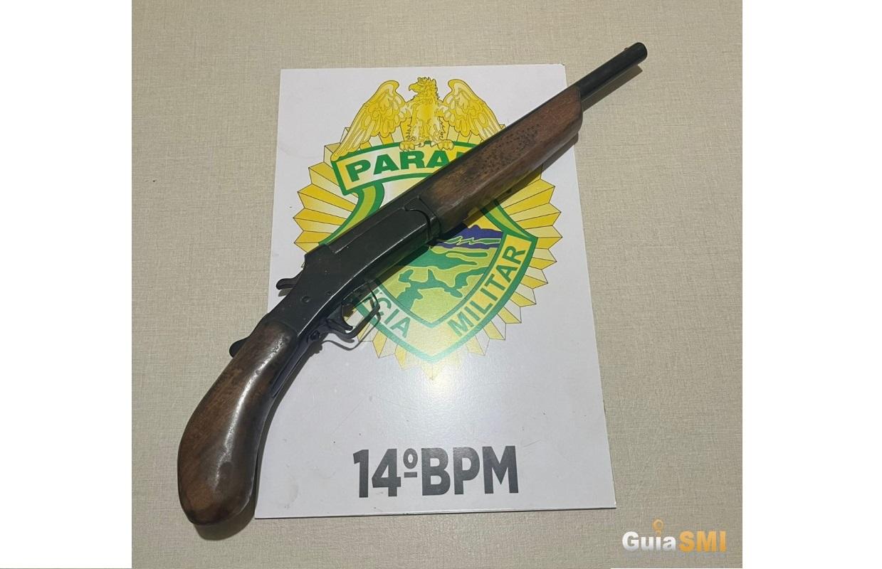 Arma de fogo é apreendida em situação de violência doméstica em Itaipulândia Arma de fogo é apreendida em situação de violência doméstica em Itaipulândia