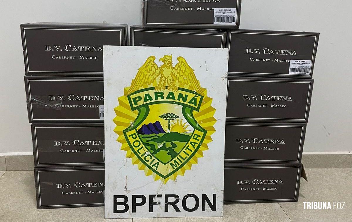 BPFRON apreende bebidas estrangeiras em Santo Antônio do Sudoeste