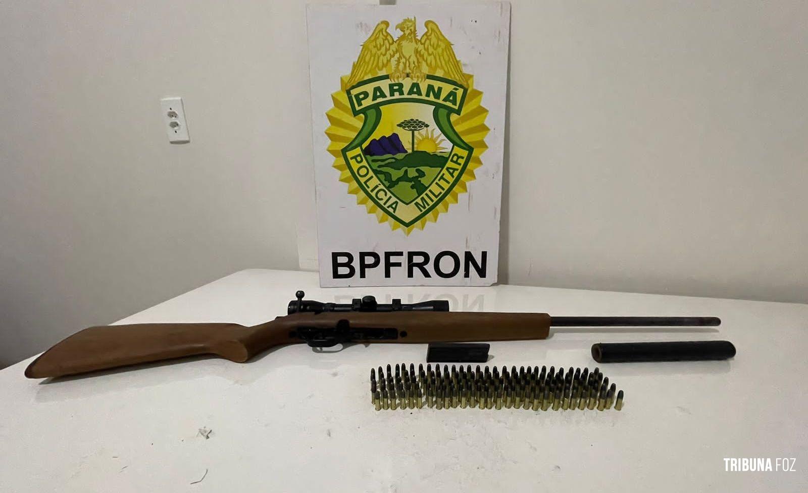 BPFRON prende homem com arma de caça em Santo Antônio do Sudoeste