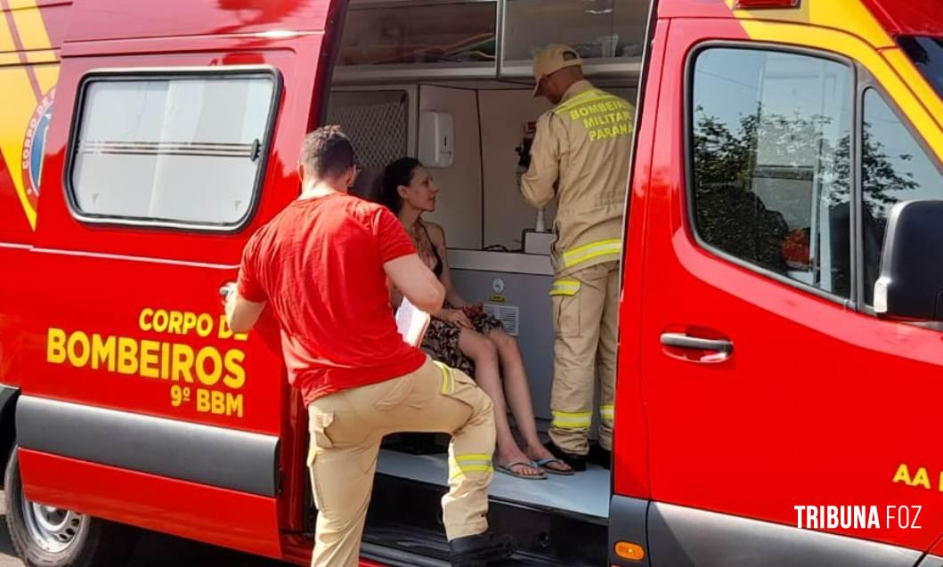 Ciclista é socorrida pelo Siate após colidir contra uma motocicleta na Vila Yolanda