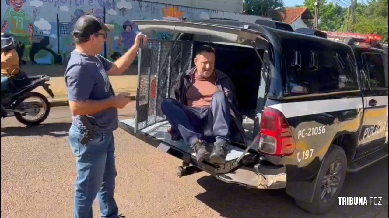 GDE da Policia Civil cumpre mandado de prisão no centro de Foz do Iguaçu 