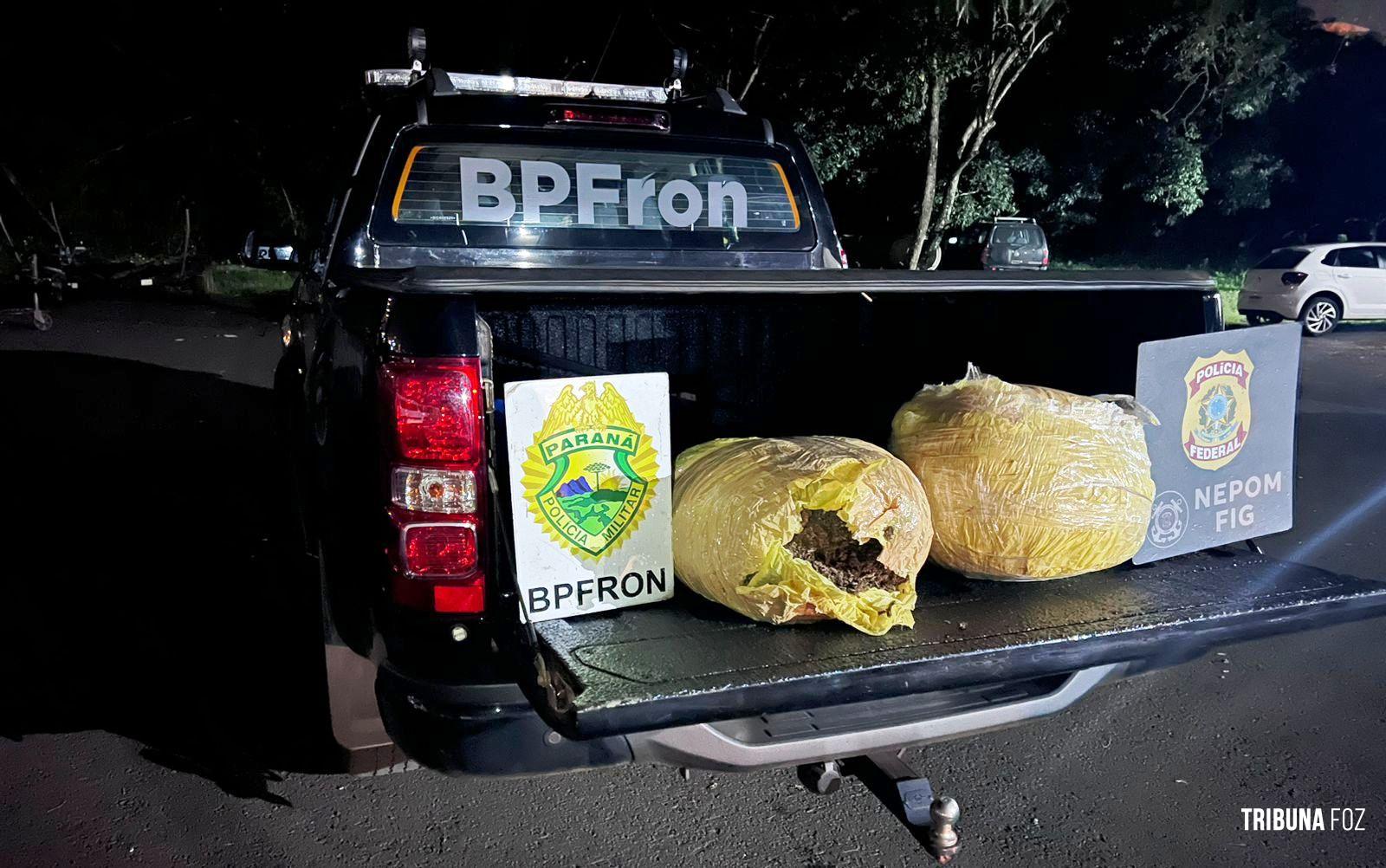 PF e BPFRON apreendem 14,3 Kg de maconha em Foz do Iguaçu