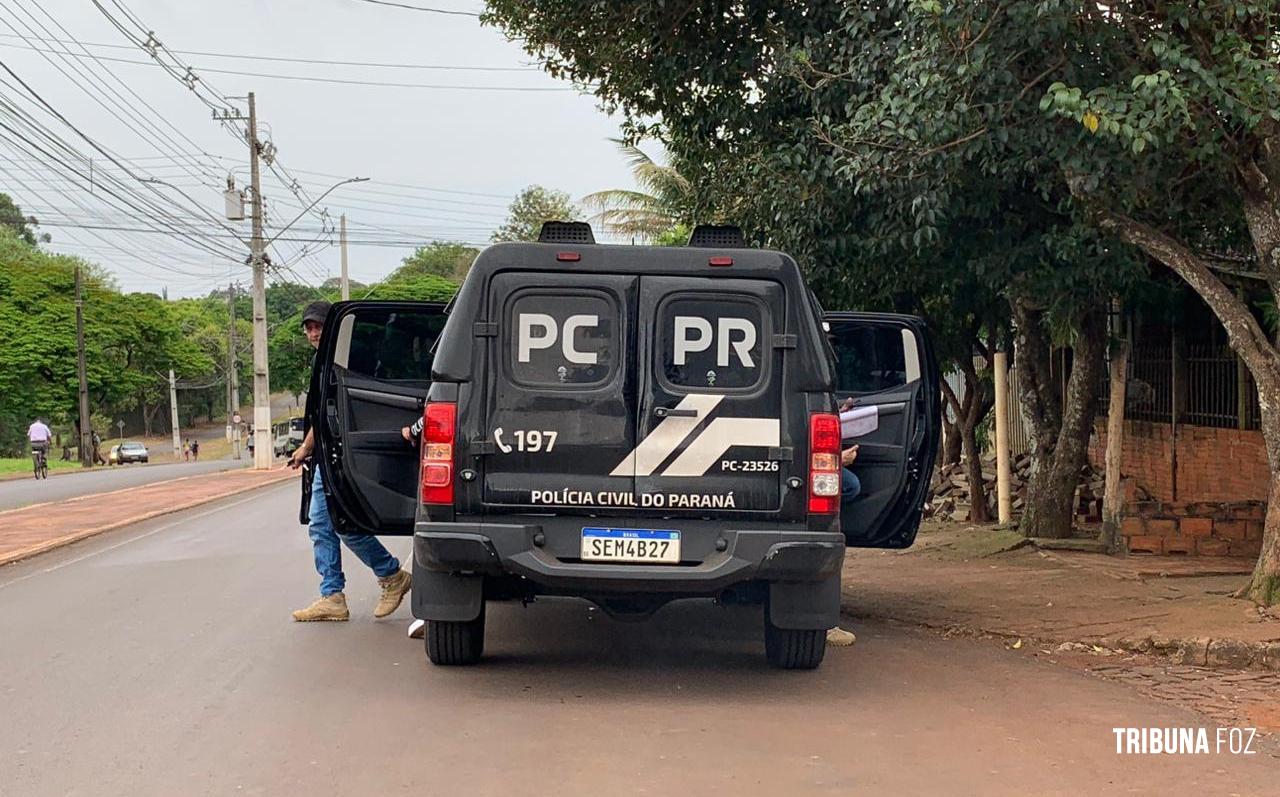 Polícia Civil de Santa Terezinha de Itaipu em conjunto com forças de segurança de Foz do Iguaçu cumprem quatro mandado de busca e apreensão