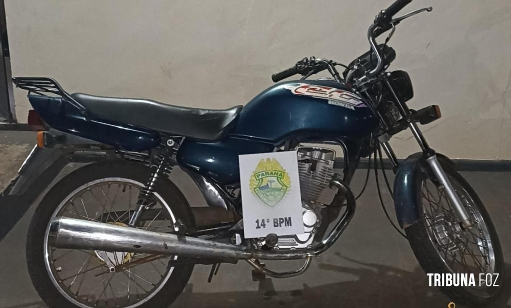 Polícia Militar recupera moto furtada utilizada em vários crimes em Medianeira