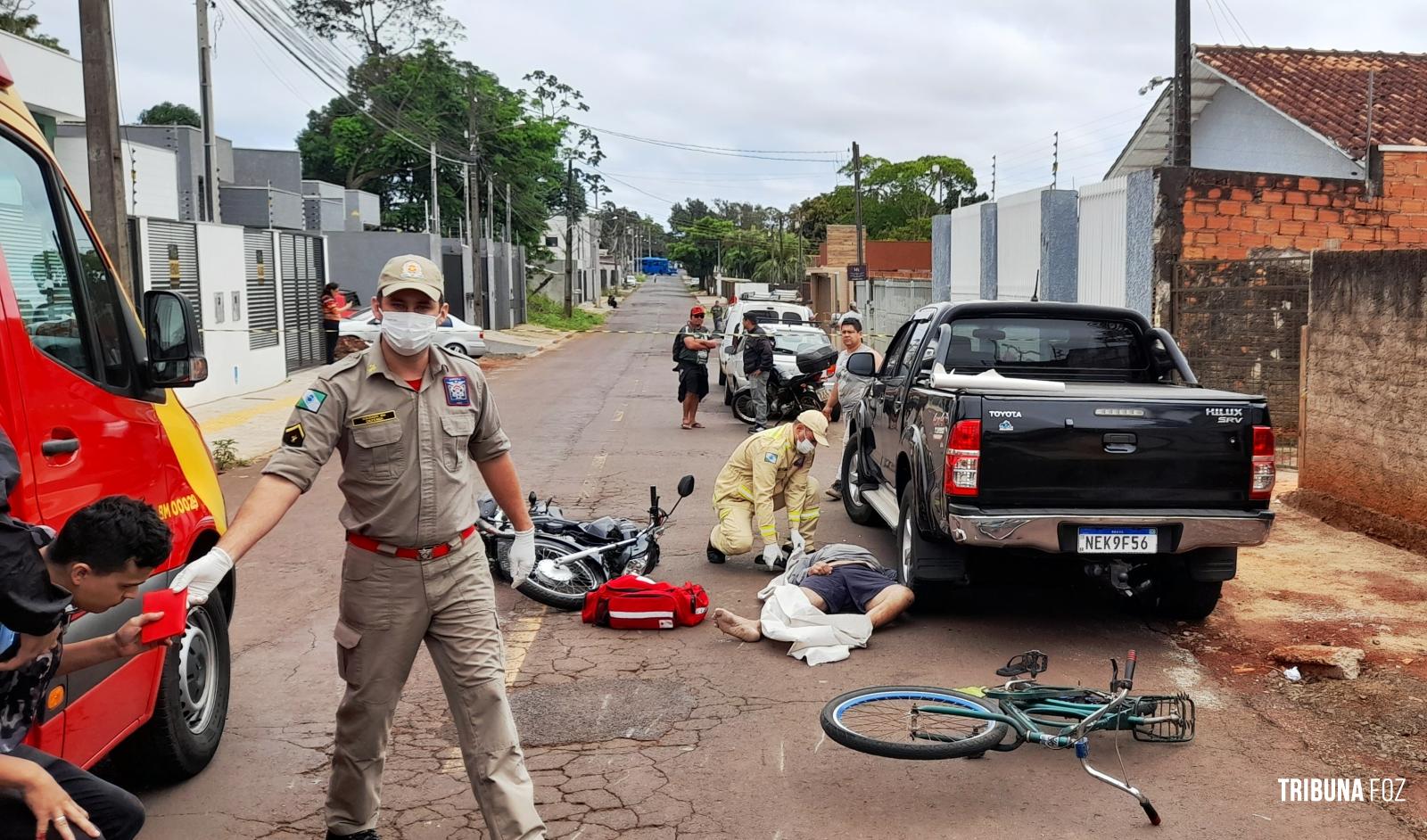 Ciclista morre após colisão com moto na Vila Adriana I