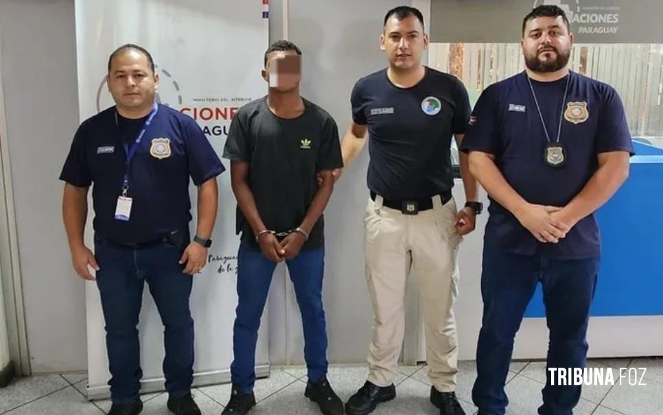 Controle migratório do Paraguai entrega para a Policia Federal do Brasil um foragido da justiça