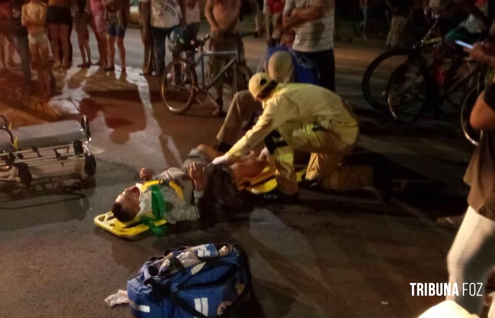 Motociclista fica gravemente ferido após colisão no Porto Meira