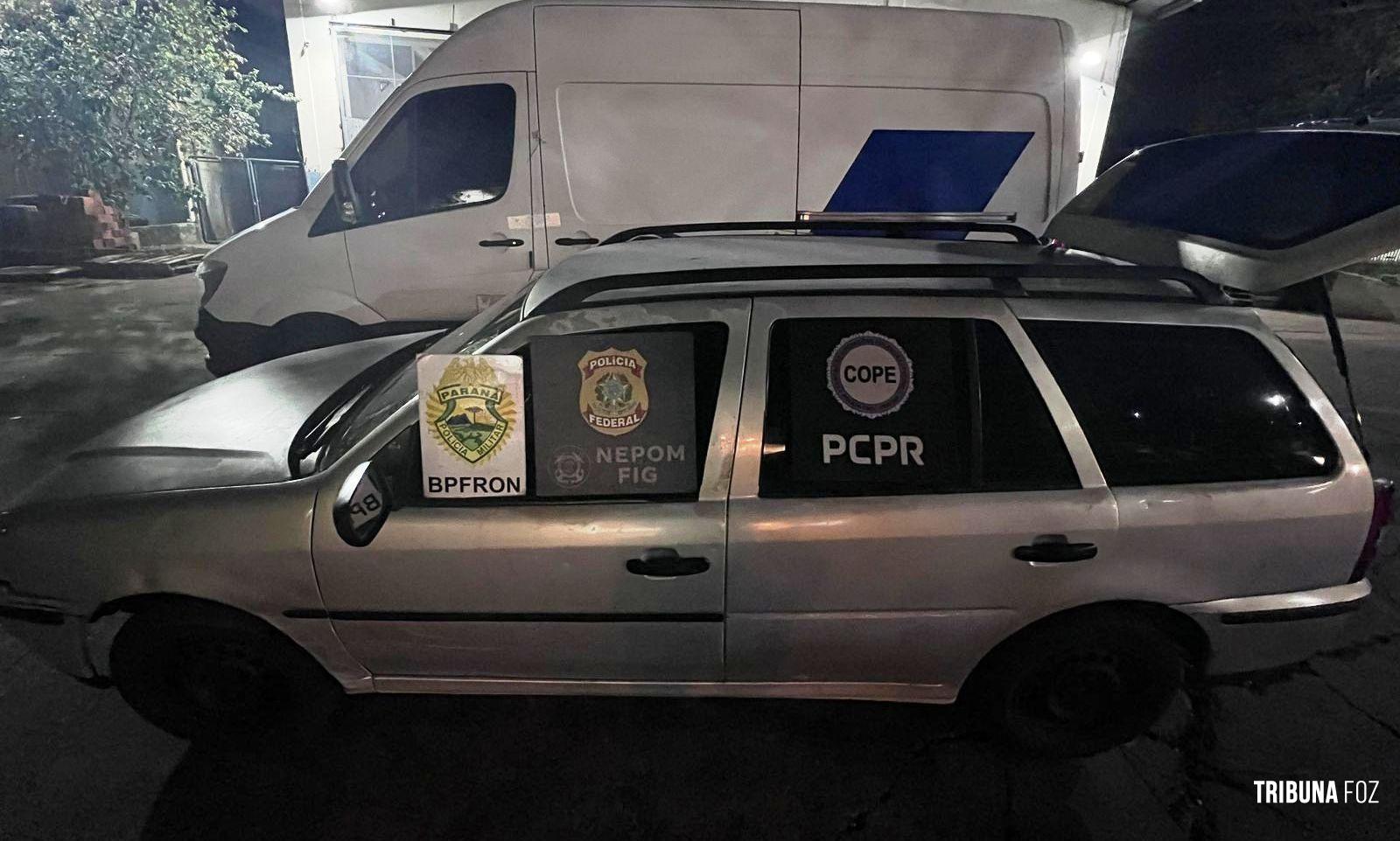 PF, PM E PC apreendem dois veículos com cigarros contrabandeados em Itaipulândia