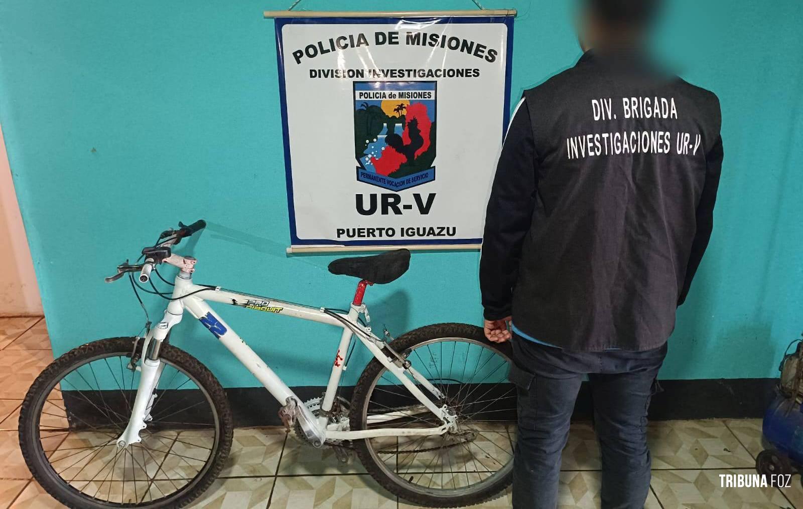 Policia Argentina prende ciclista como bicicleta furtada em Puerto Iguazu