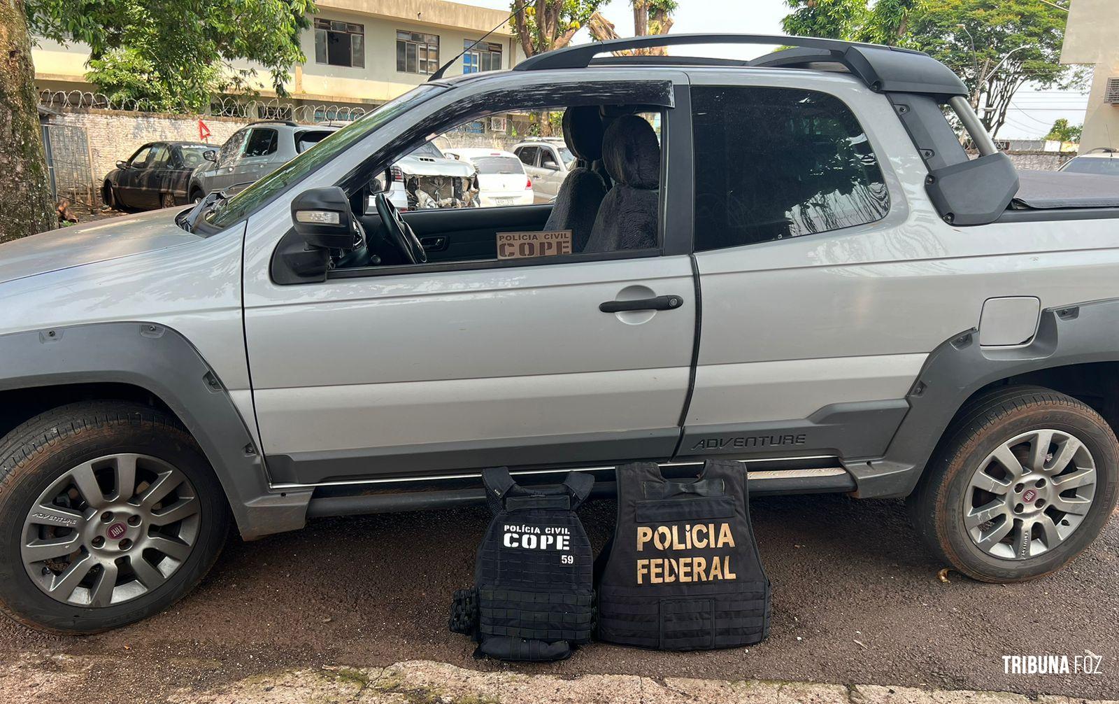 Policia Federal e Policia Civil prendem indivíduo com veículo furtado em Santa Helena