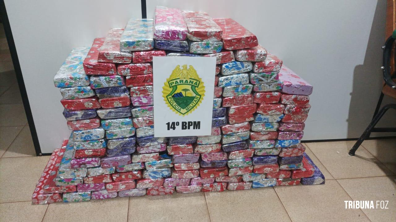 Polícia Militar apreende 130 Kg de maconha em Medianeira