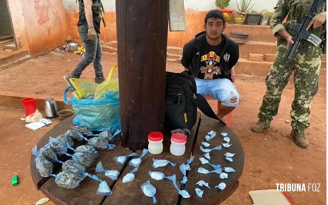 Policia prende traficante que vendia drogas em quadra esportiva de Ciudad Del Este no Paraguai