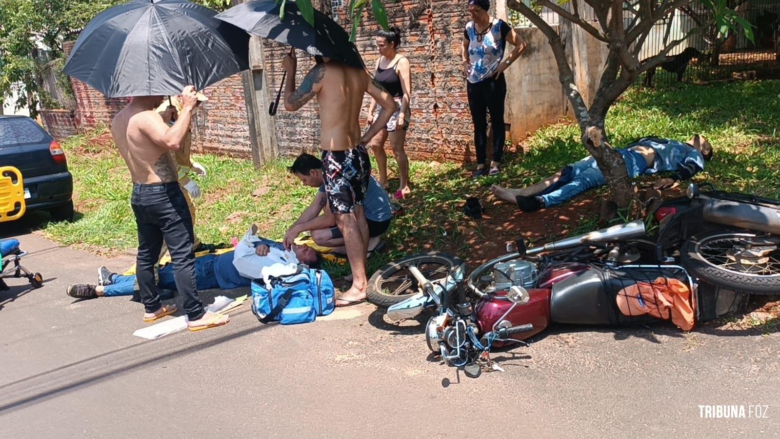 Siate socorre motociclista após colisão no Berverly Falls Park