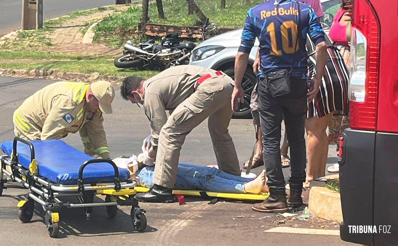 Siate socorre motociclista após colisão no Jardim Copacabana