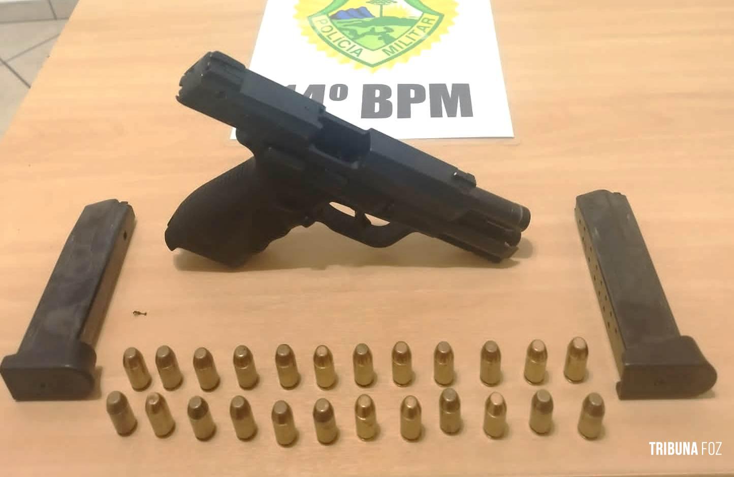 CHOQUE apreende pistola 9mm e prende dois suspeitos no Bairro Três Lagoas