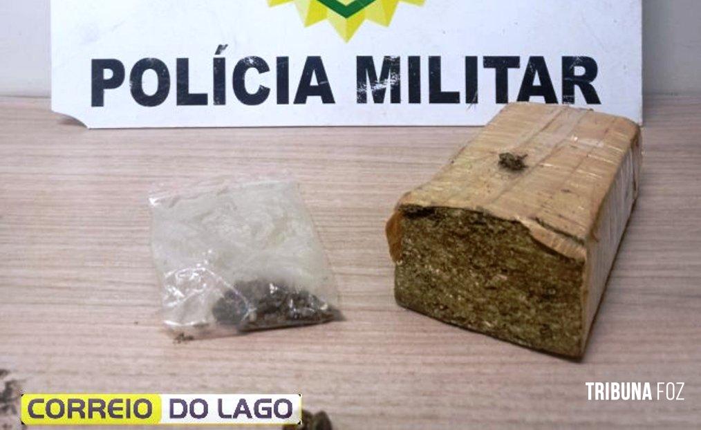 Duas menores e um rapaz são detidos pela PM em posse de drogas no Balneário Terra das Águas, em Santa Helena