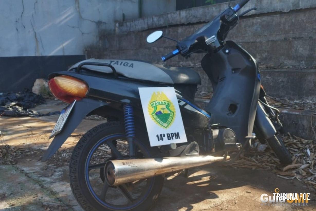 Moto furtada no Paraguai é recuperada pela PM em Medianeira