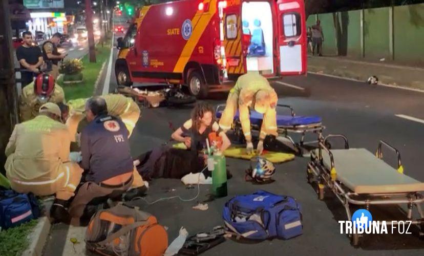 Motociclista morre após atropelamento no centro de Foz do Iguaçu