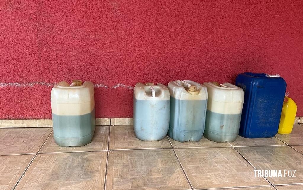 Policia Federal prende indivíduo com 300 litros de gasolina contrabandeada em Foz do Iguaçu