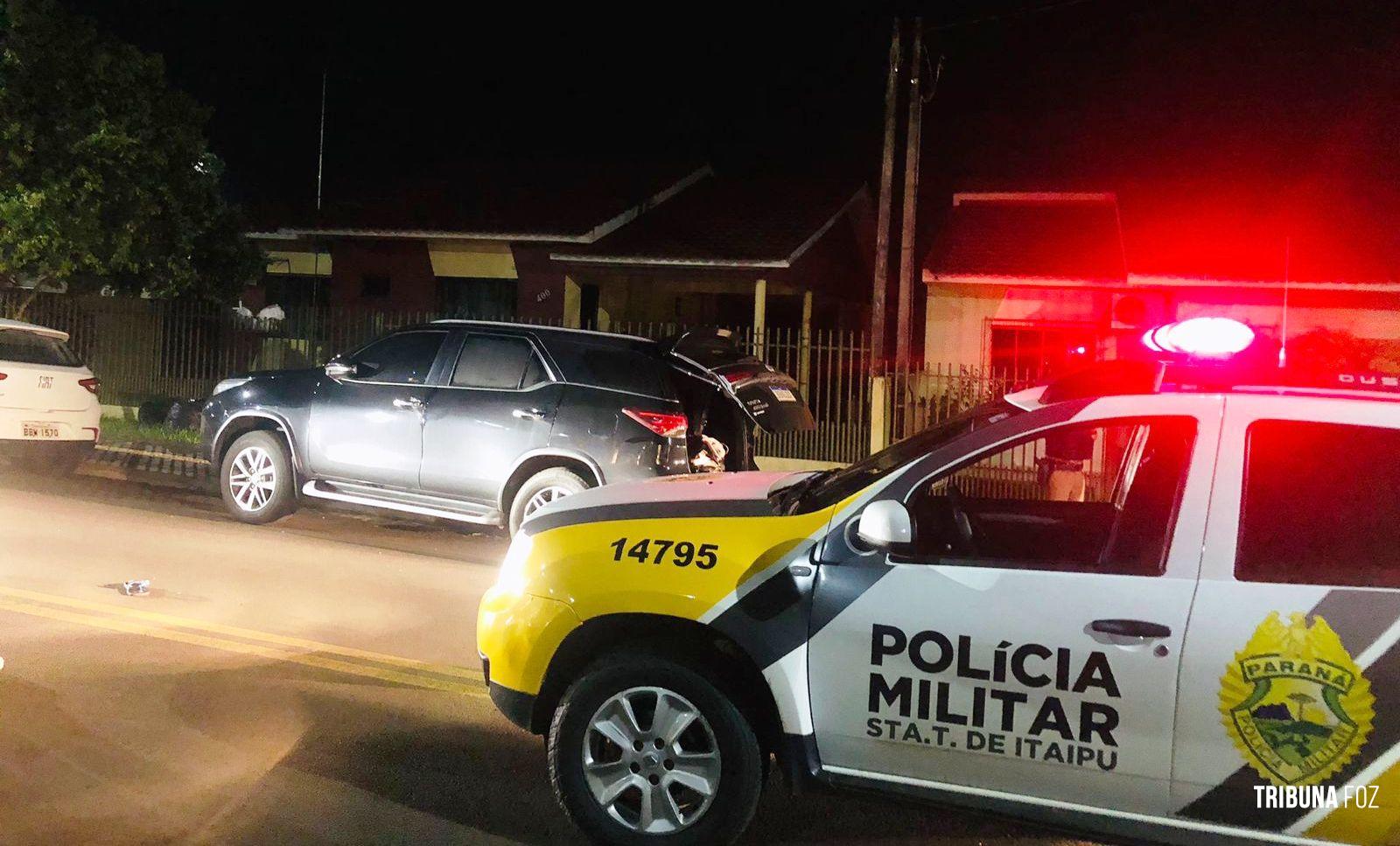 Policia Militar recupera veículo e objetos roubados em Santa Terezinha de Itaipu durante a madrugada 