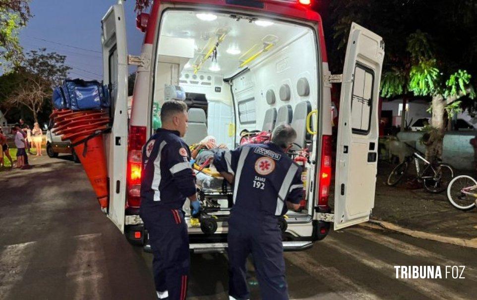 Quatro pessoas ficam feridas em acidente envolvendo duas motos no bairro Vila Rica, em Santa Helena