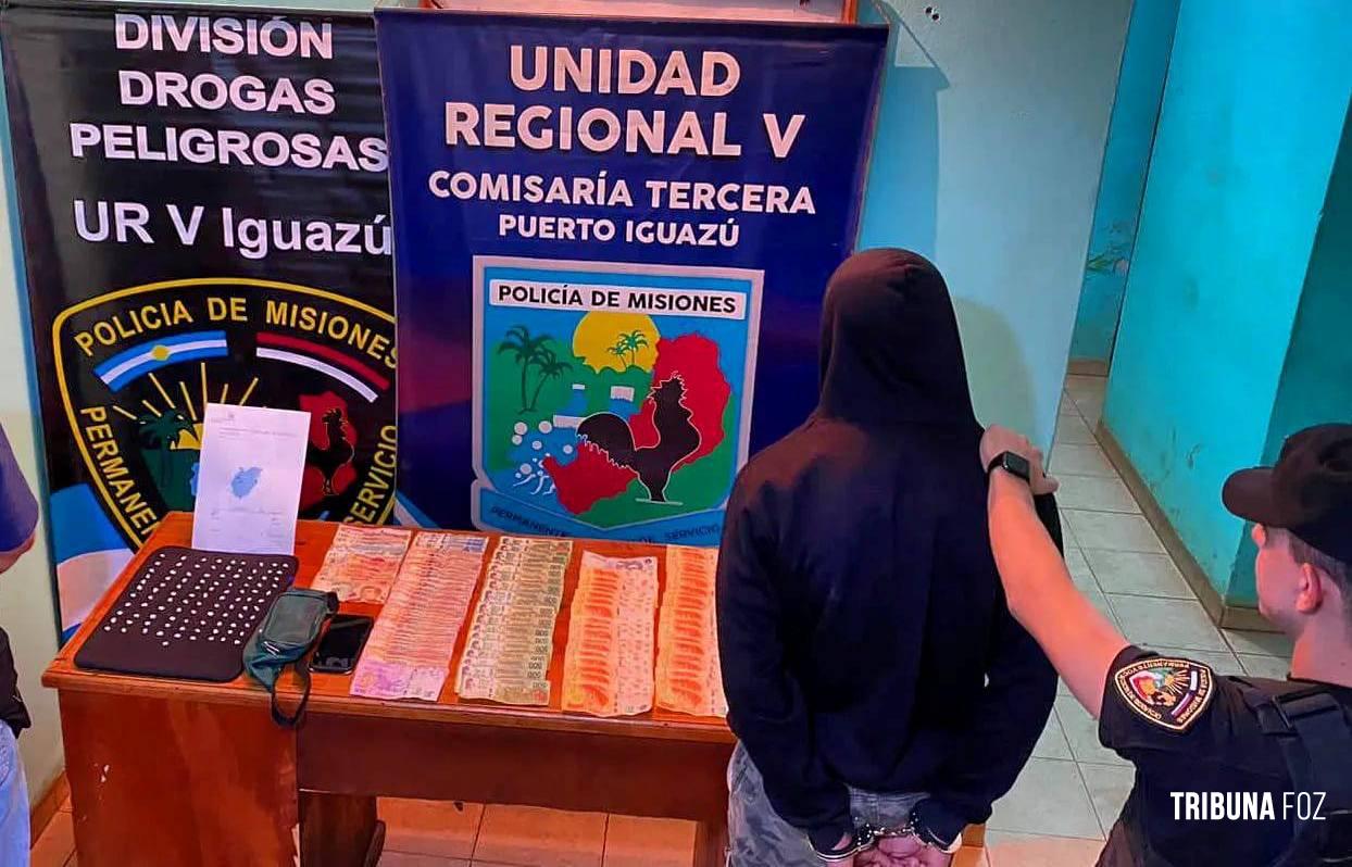 Traficante que vendia cocaína é preso com 100 buchas em Puerto Iguazu na Argentina