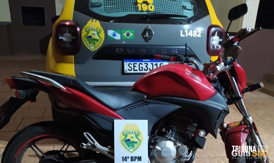 Ação da Polícia Militar resulta na apreensão de motocicleta em São Miguel do Iguaçu