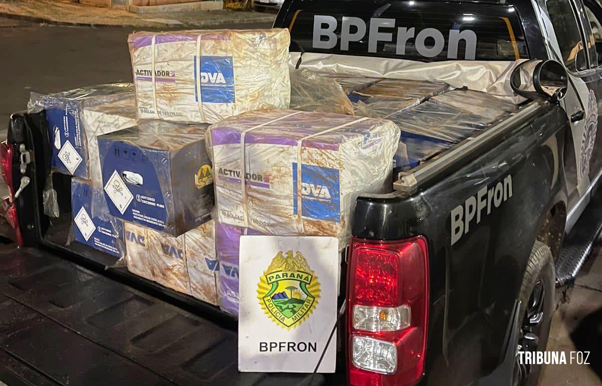 BPFRON apreende veículo carregado com 480 Kg de agrotóxicos na cidade de Itaipulândia