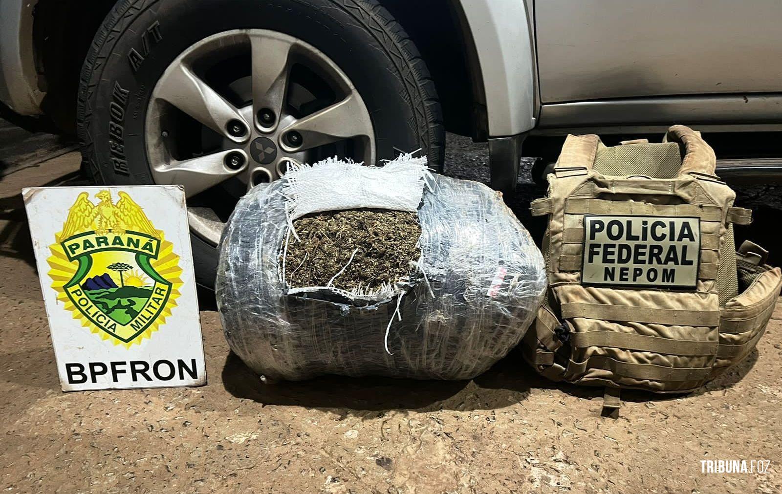 BPFRON e Polícia Federal apreendem droga em Foz do Iguaçu