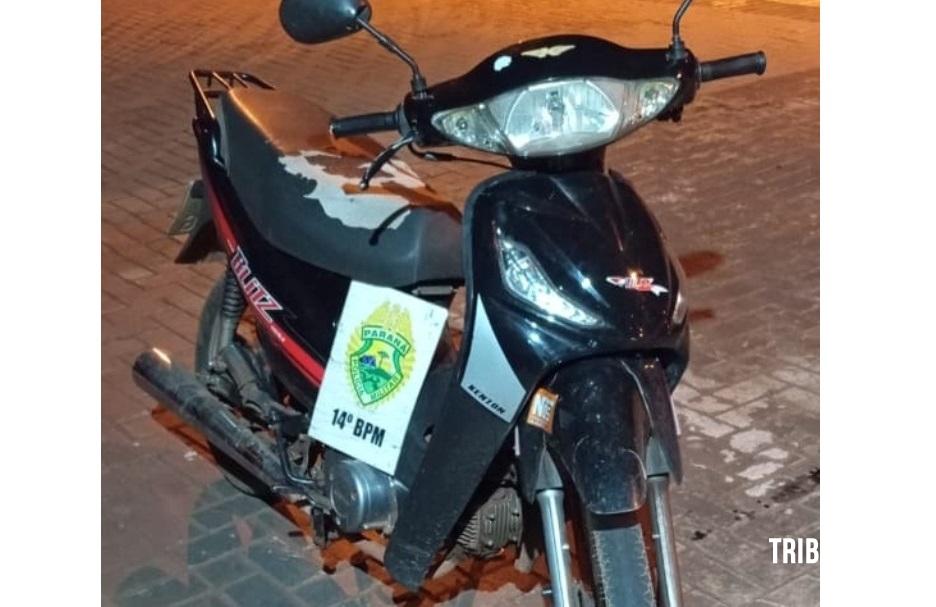 CHOQUE da Policia Militar recupera motocicleta furtada no Porto Meira