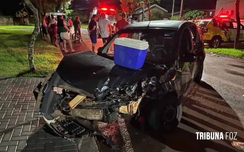 Grave acidente de trânsito deixa veículos destruídos e duas mulheres feridas em Santa Helena