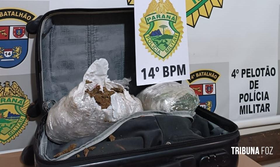 RPA da PM de Santa Terezinha de Itaipu apreende maconha tipo capulho