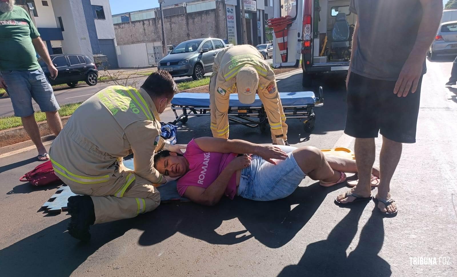 Mais uma vítima é socorrida pelo Siate após derramamento de óleo na Av. Felipe Wandscheer