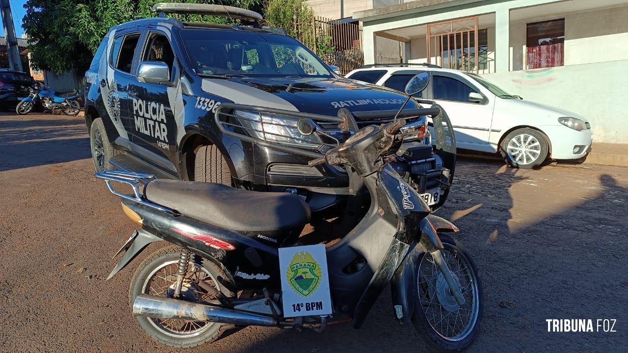 Policia Militar recupera motocicleta furtada no Bairro Jardim Jupira