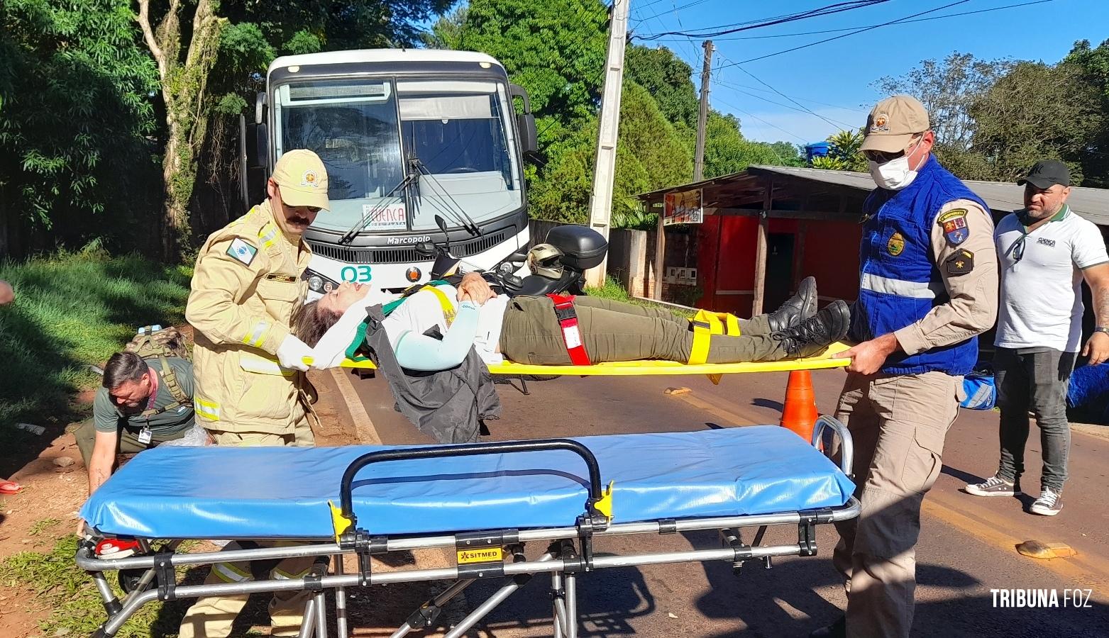 Motociclista fica gravemente ferida após queda de moto na região da Vila Carimã