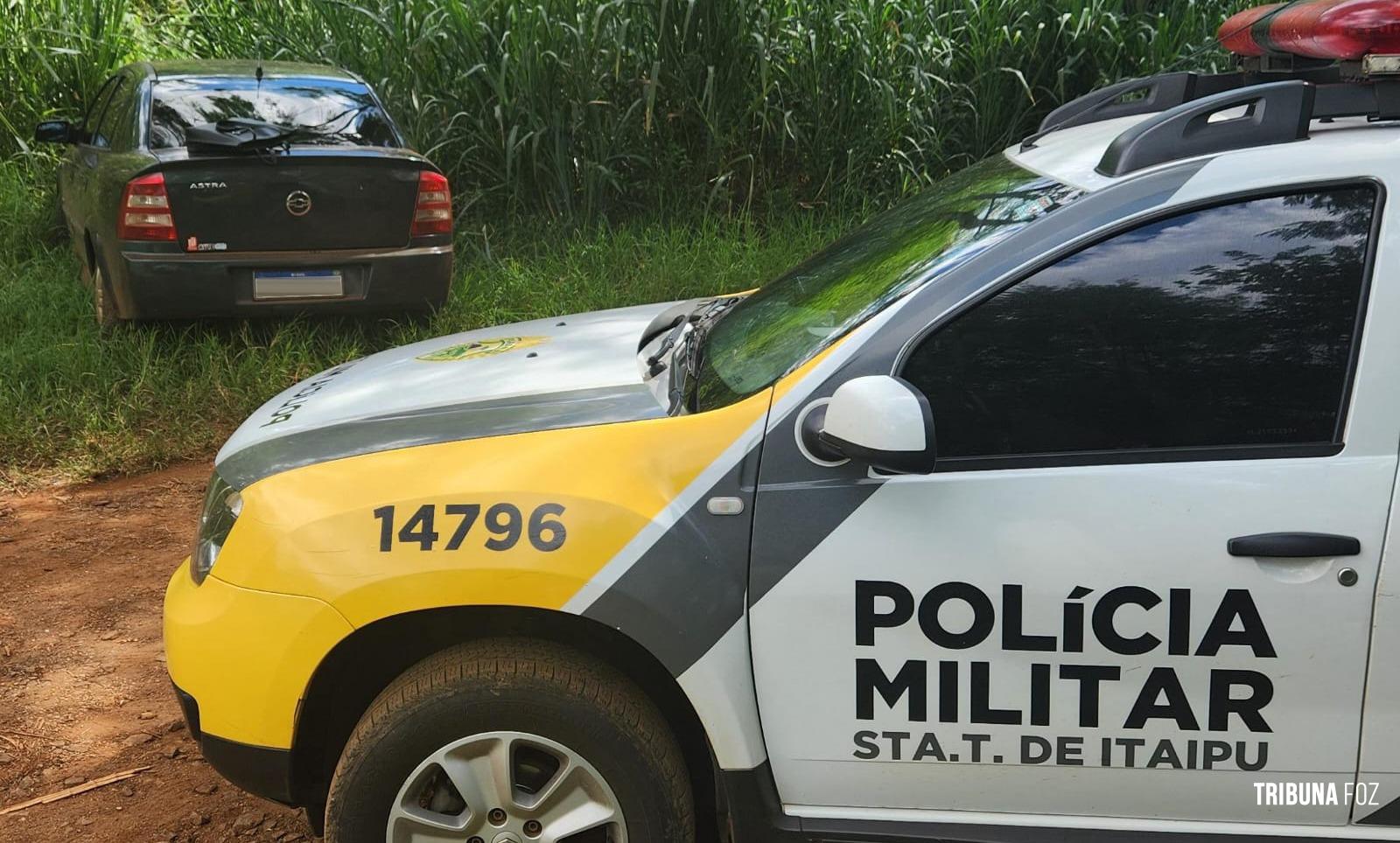 Policia Militar recupera veículo roubado em Santa Terezinha de Itaipu