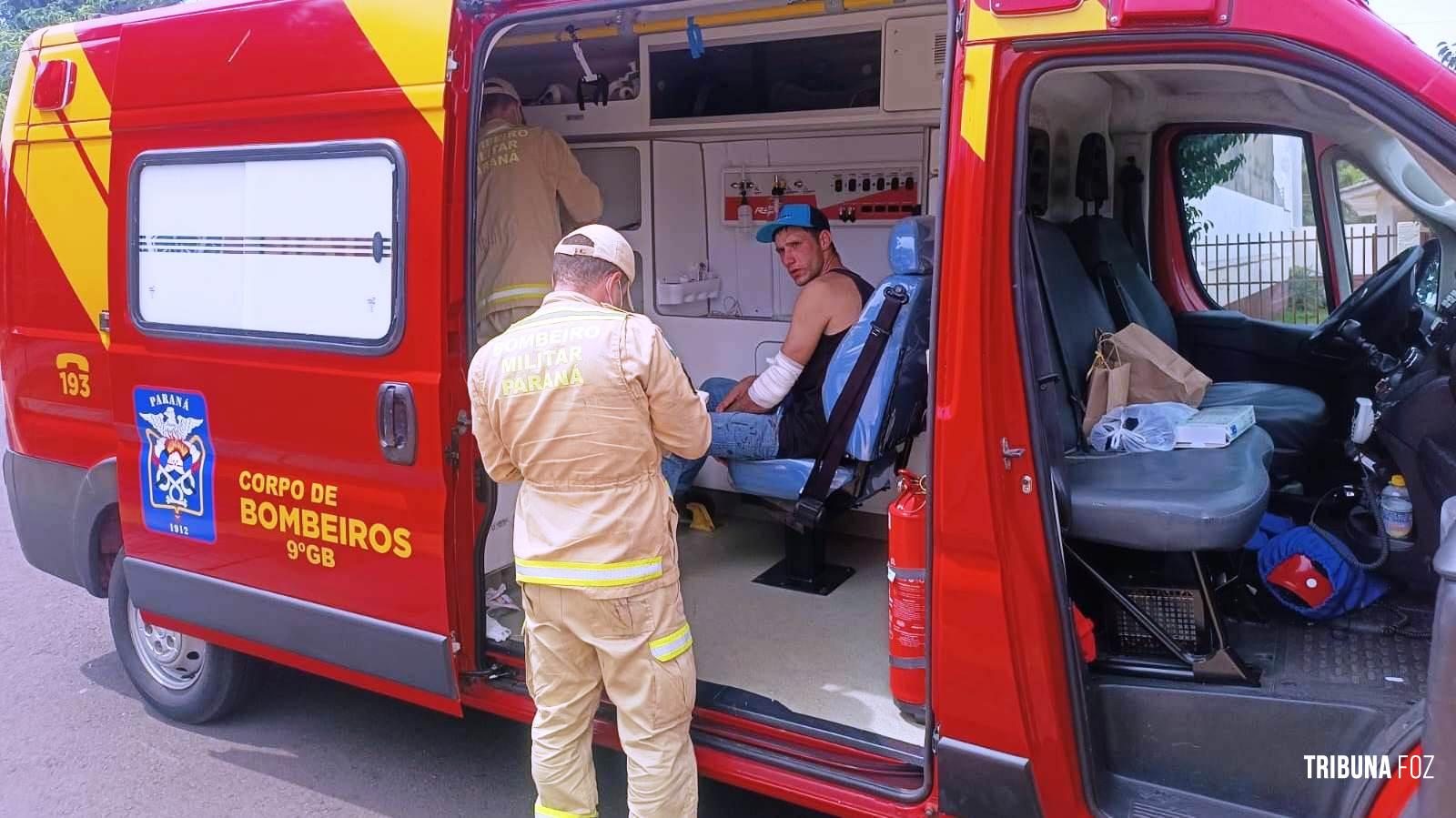 Siate socorre vítima esfaqueada no braço no Jardim São Roque 