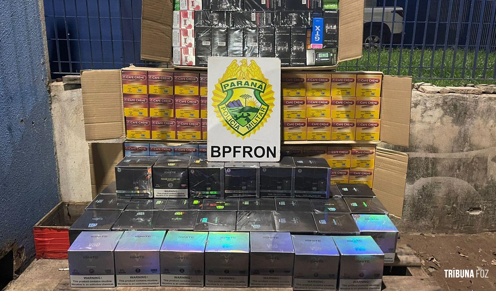 BPFRON apreende cigarros contrabandeados em Foz do Iguaçu