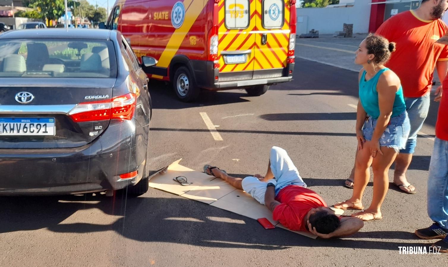 Ciclista trafega na contra mão da avenida e colide de frente com veículo na Av. General Meira